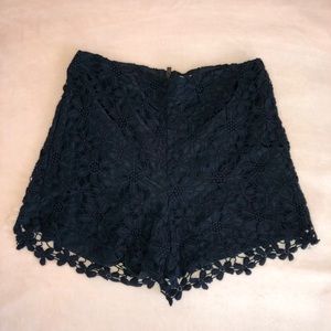 Black Lace Shorts (Hollister)